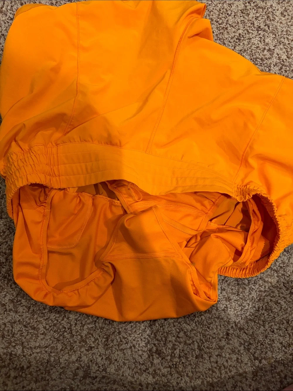 lululemon athletica Bright Orange Running Shorts